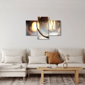 Obraz svietiacej žiarovky (90x60 cm)