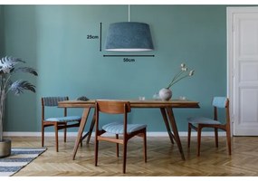 Duolla - Luster na lanku BOUCLE 1xE27/15W/230V pr. 50 cm tyrkysová