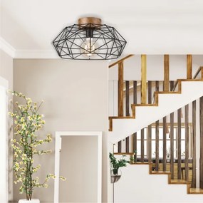 Brilagi - Stropné svietidlo WOODY BASKET 1xE27/60W/230V dub orech