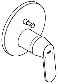 GROHE 24045000 - Batéria s dvojcestným prepínačom EUROSMART lesklý chróm