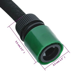 Záhradná priesaková hadica, čierna 0,6" 10 m, guma