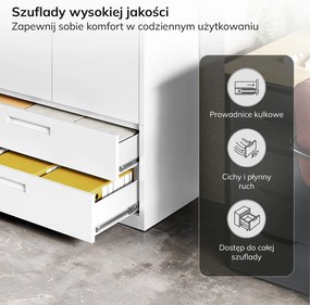 Kovová modulárna multifunkčná skriňa na podstavci biela MEGAN 1600 x 900 x 400 mm