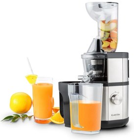 Klarstein Fruitberry, pomalý odšťavovač, 400 W, 60 ot./min., plniaca trubica Ø 7,5 cm, nehrdzavejúca oceľ