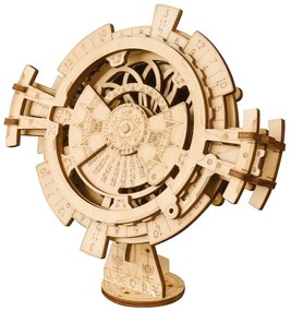 Robotime Drevené 3D mechanické puzzle Stolný kalendár 26 ks