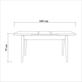 Rozkladací jedálenský stôl s 2 stoličkami a lavicou Vlasta (biela + svetlohnedá). Vlastná spoľahlivá doprava až k Vám domov. 1072380