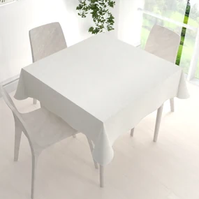 Biante Teflónový štvorcový obrus TF-010 Ornamenty - smotanový 90x90 cm