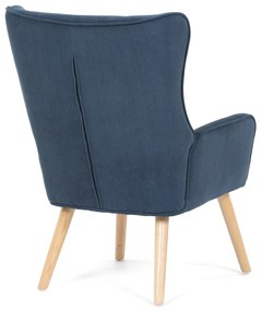 Kreslo s ušami BLUE2, modrá
