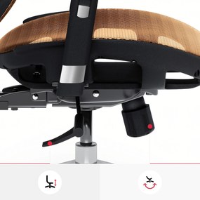 Ergonomické kreslo Diablo V-Basic, čierno-oranžové