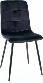SI Ivo Velvet stolička čierna