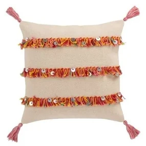 Vankúše J-line COUSSIN 3RANG FRAN COT BEI/MIX (45x45x3cm)