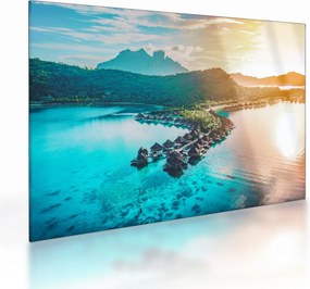 Sklenený obraz - Bora Bora (70x50 cm)