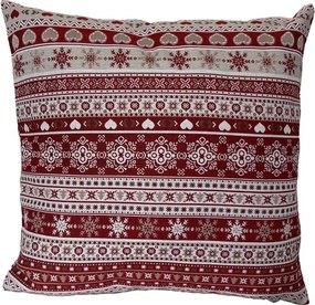 Polášek Obliečka na vankúšik so zimnými motívmi - Vianočné vločky | 40 x 40 cm