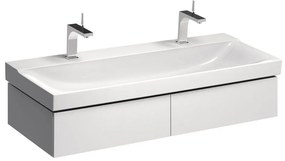 GEBERIT Xeno2 závesná skrinka pod umývadlo, 2 zásuvky s LED osvetlením, 1174 x 462 x 220 mm, lesklá biela, 500.517.01.1