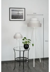 Brilagi - Stojacia lampa ALASKA LUNETA 1xE27/15W/230V šedá/krémová