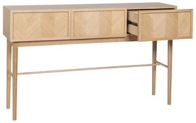 Konzolový stolík v dekore duba v prírodnej farbe 38x150 cm Herringbone – Hübsch