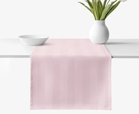 Goldea damaškový behúň na stôl - staroružové prúžky so saténovým leskom 50x140 cm