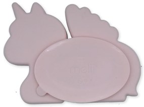 Silikónový delený tanierik s prísavkou - jednorožec