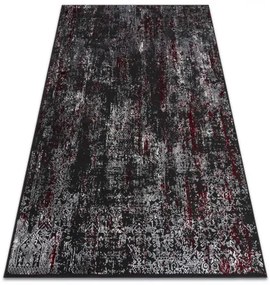 Moderný koberec VINCI 1524 Ornament vintage - Štrukturálny Anthrazit / Červená Veľkosť: 120x170 cm