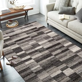 Štýlový vzorovaný koberec v sivej farby Šírka: 160 cm | Dĺžka: 220 cm