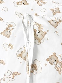 Obliečka na zavinovačku / perinku Teddy hnedá 73x73 cm | Bavlnená obliečka na zips