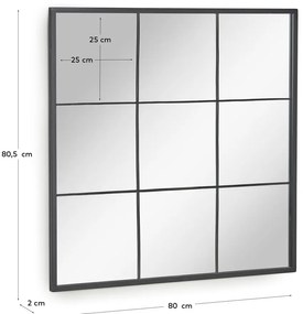 Nástenné zrkadlo Kave Home Ulrica, 80 x 80 cm
