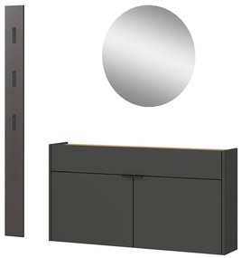 Antracitovosivá/v prírodnej farbe predsieňová zostava Ameca – Germania