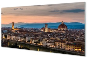 Sklenený obraz Italy Panorama katedrála hory 120x60 cm