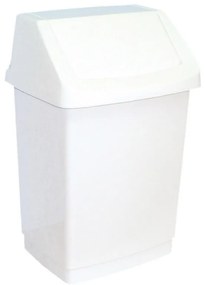 Odpadkový kôš s vekom plastový 50 l, biela