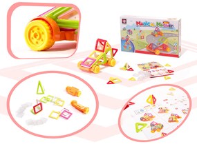 KIK Magnetické tehličky MAGICAL MAGNET MINI 38ks 3+ v2