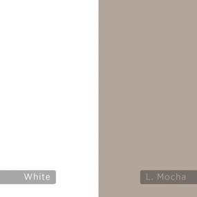Rohová knihovna Houseland Saso bílá/mocha