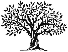 Nástenná dekorácia 69x52 cm strom kov