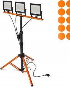 LED reflektor so stojanom 3xLED/50W/230V 4500K IP65 čierna/oranžová