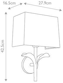 Feiss FE-GEORGIA1 - Nástenné svietidlo GEORGIA 1xE27/60W/230V