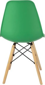 Jedálenská stolička EVA 2 zelená / naturálne nohy