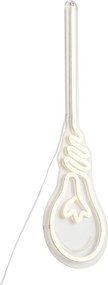 Neónová nástenná lampa teplá biela vrátane LED - žiarovka