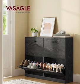 Výklopný topánkovník Vasagle Klein 105,5 cm čierny