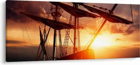 Obraz - Staroveká pirátska loď (120x50 cm)