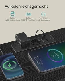 Nočný stolík BELLAH s nabíjacou stanicou LGS302BH02