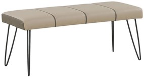 Súprava nábytku do spálne z umelej kože 160 x 200 cm béžová BETIN Beliani