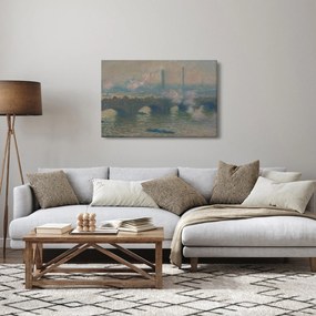 Obraz - Claude Monet, Waterloo Bridge, Gray Day, reprodukcia (90x60 cm)