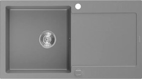 Mexen Leo - drez granitový 90x50cm, 1-komorový, šedá, 6501901010-71