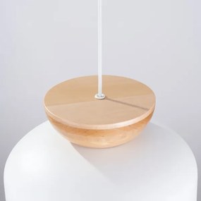 Sollux SL.1350 - Luster na lanku MARION 1xE27/15W/230V pr. 29,5 cm biela