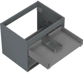 Mexen Box-A, závesná skrinka 60 cm, 2 zásuvky, grafitová matná, 91AX0-0600-470-2-66