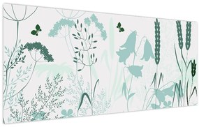 Obraz - Lúka vektor (120x50 cm)