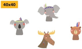 Set obrazov kreslené zvieratká