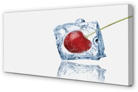 Obraz canvas Kocka ľadu cherry 125x50 cm