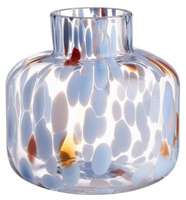 Butlers CONFETTI mini sklenená váza, pastelová modrá Ø10cm