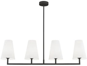 Argon 1831 - Luster na tyči SAFIANO 4xE27/15W/230V čierna