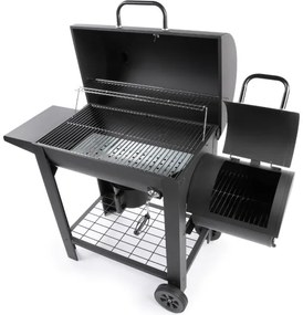 Fieldmann - Gril na drevené uhlie s údiarňou čierna
