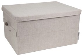 Béžový látkový úložný box s vekom 45x34x25 cm Soft Storage – Bigso